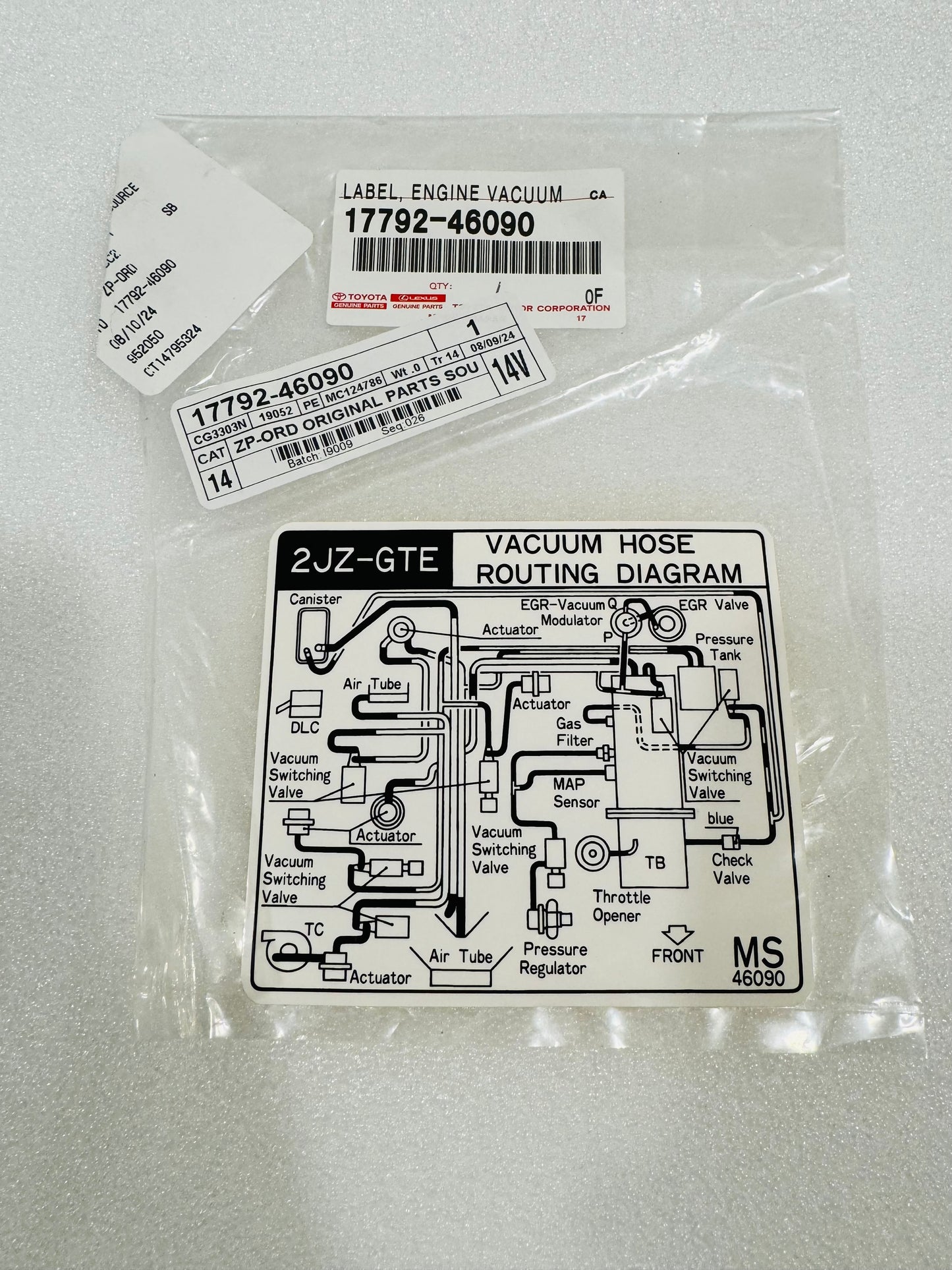 17792-46090 Vacuum Hose Routing Diagram 2JZ-GTE