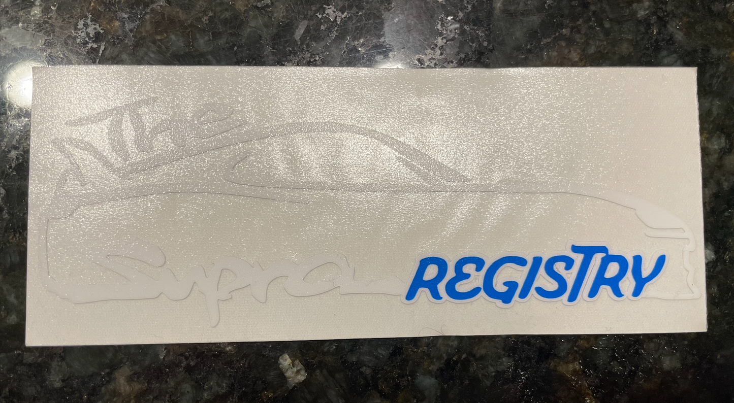 The Supra Registry Decal