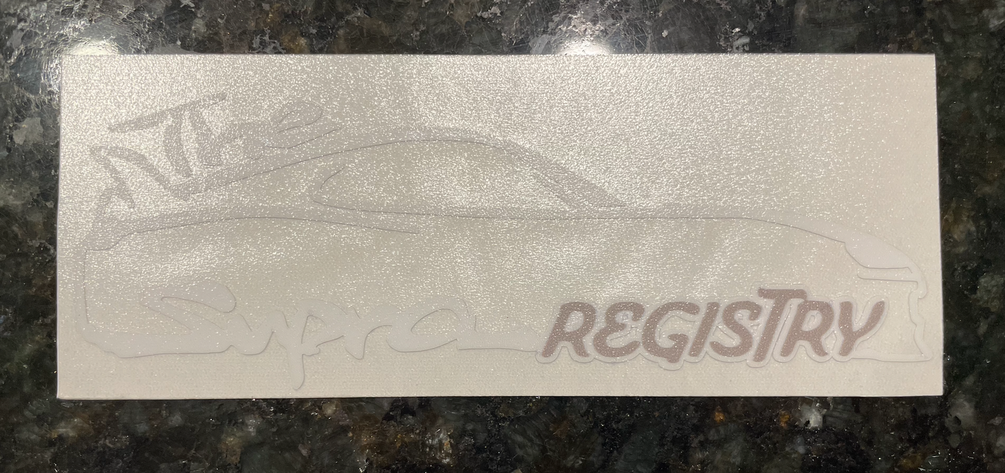 The Supra Registry Decal